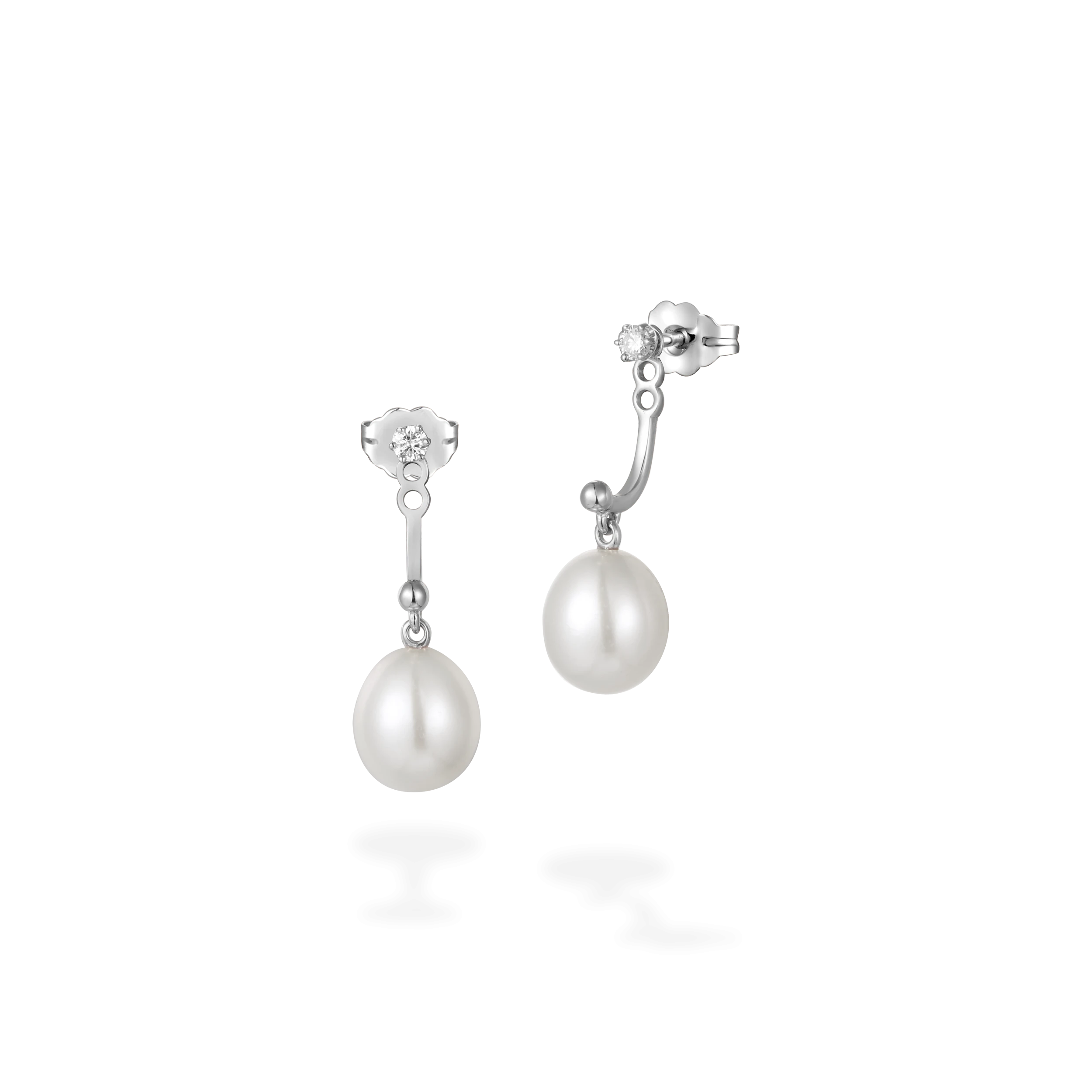 Champagne dangling pearl & diamond jacket